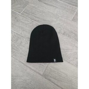 Hollow Black 100% Baby Alpaca Wool Beanie Knit Hat Made in USA Unisex